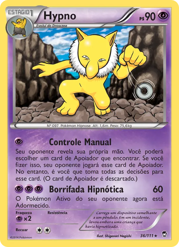 Carta Hypno, número 36/111 da coleção Punhos Furiosos