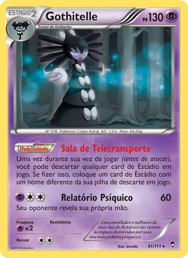 Carta Gothitelle, número 41/111 da coleção Punhos Furiosos