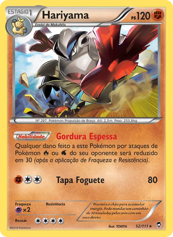 Carta Hariyama, número 52/111 da coleção Punhos Furiosos