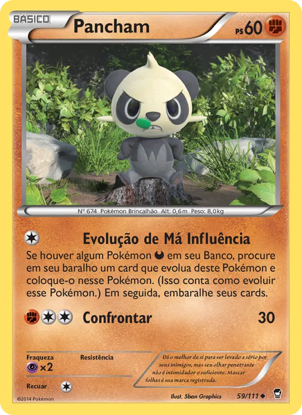 Carta Pancham, número 59/111 da coleção Punhos Furiosos
