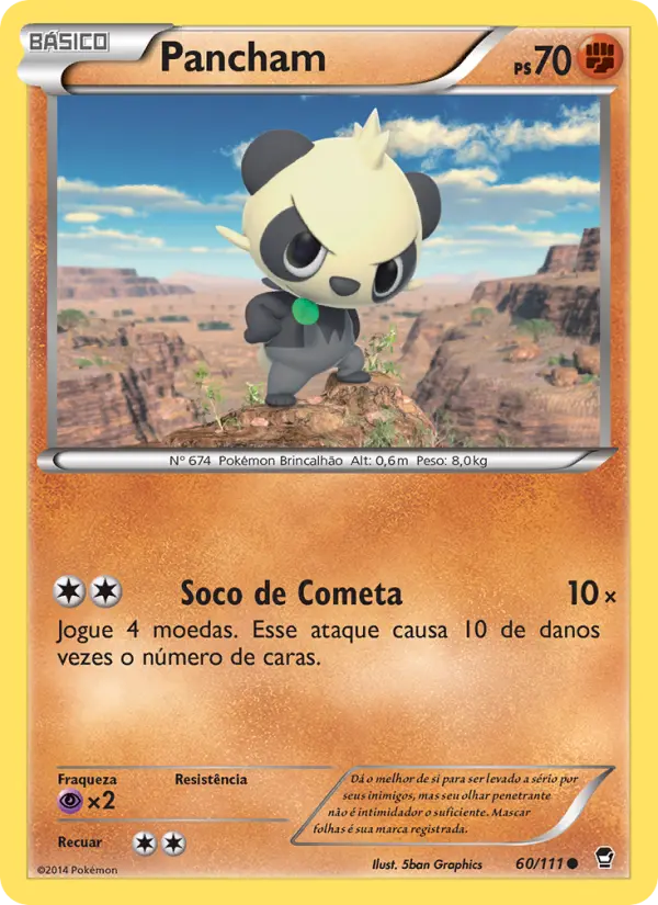 Carta Pancham, número 60/111 da coleção Punhos Furiosos