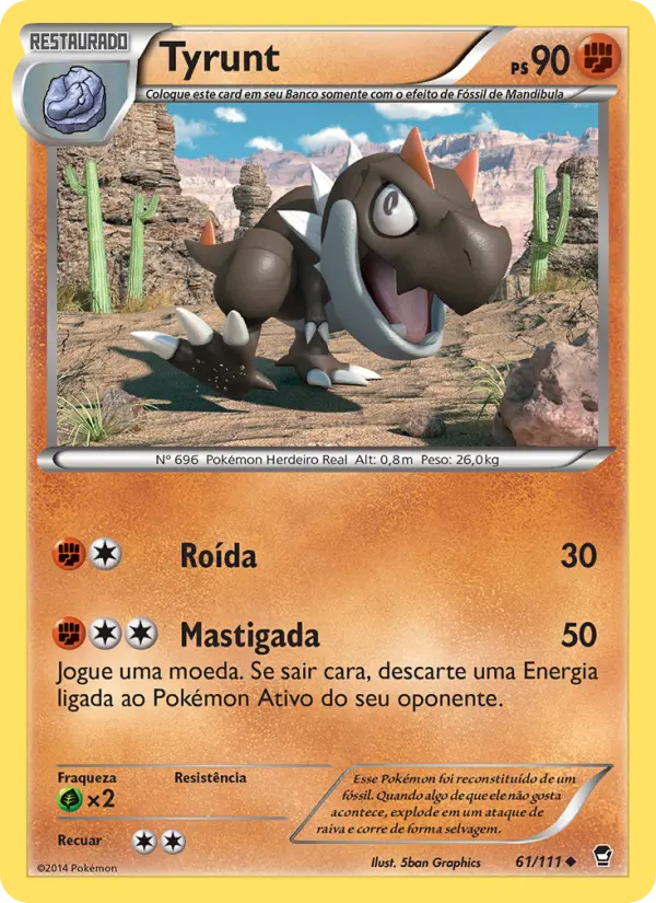 Carta Tyrunt, número 61/111 da coleção Punhos Furiosos