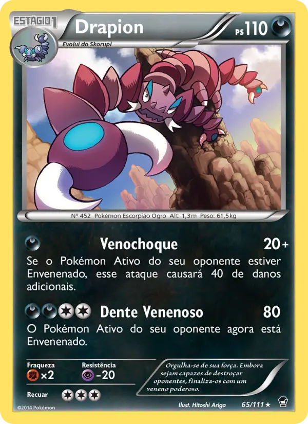 Carta Drapion, número 65/111 da coleção Punhos Furiosos