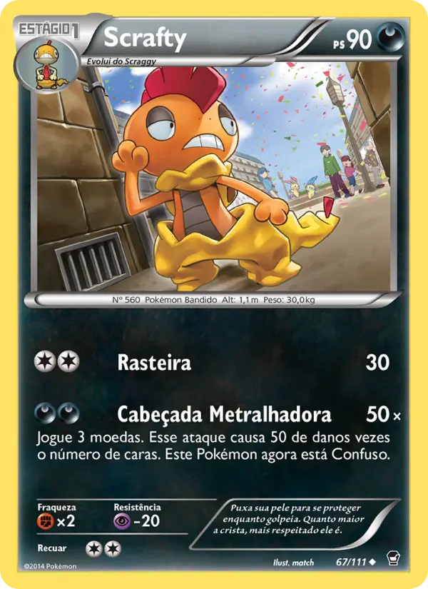 Carta Scrafty, número 67/111 da coleção Punhos Furiosos