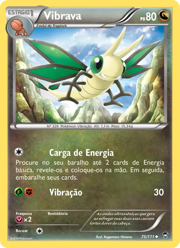 Carta Vibrava, número 75/111 da coleção Punhos Furiosos