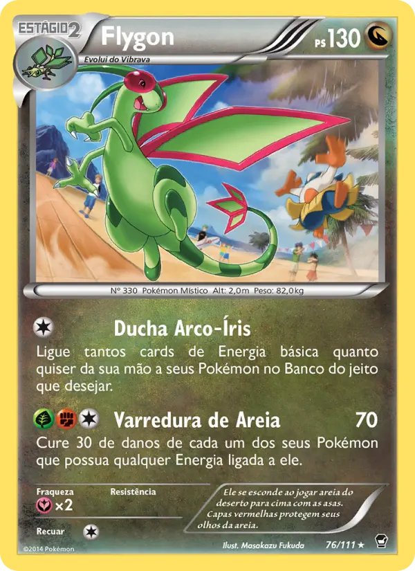 Carta Flygon, número 76/111 da coleção Punhos Furiosos