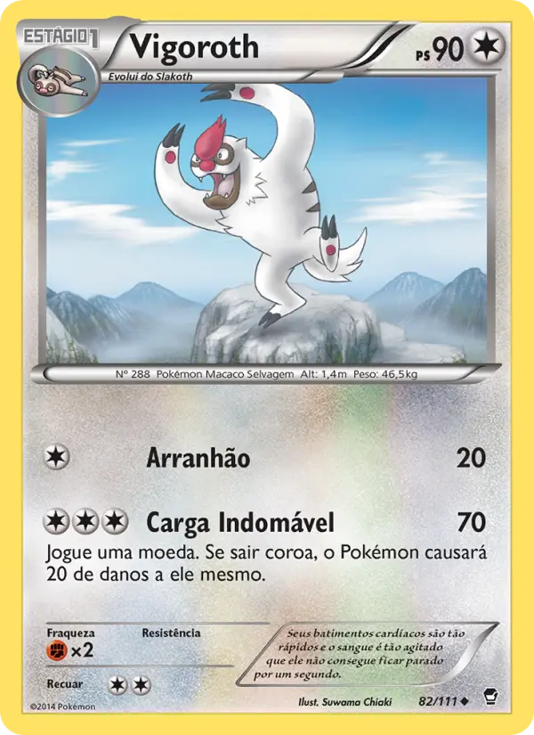 Carta Vigoroth, número 82/111 da coleção Punhos Furiosos