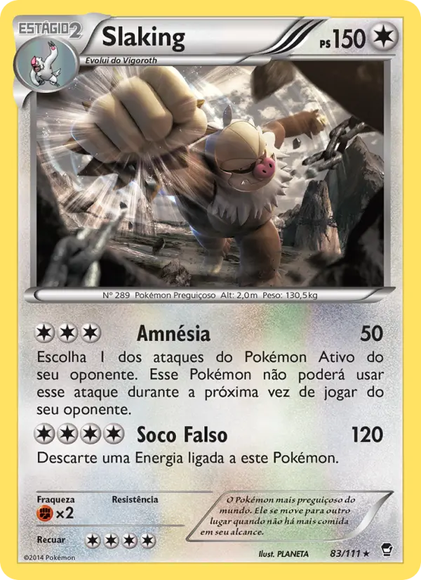 Carta Slaking, número 83/111 da coleção Punhos Furiosos
