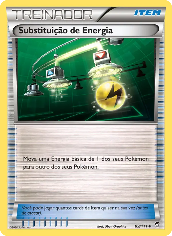 Carta Substituição de Energia, número 89/111 da coleção Punhos Furiosos