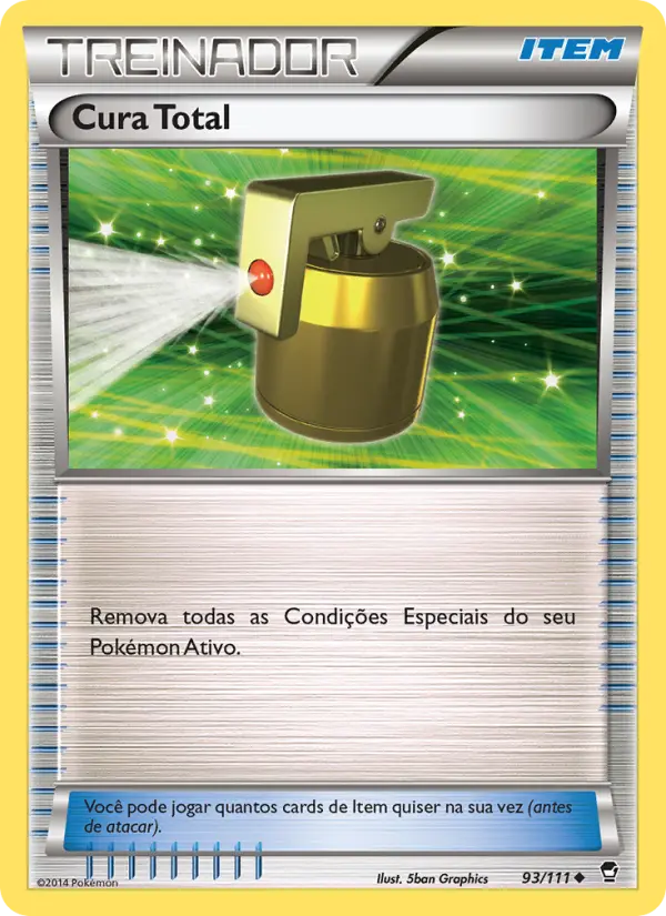 Carta Cura Total, número 93/111 da coleção Punhos Furiosos