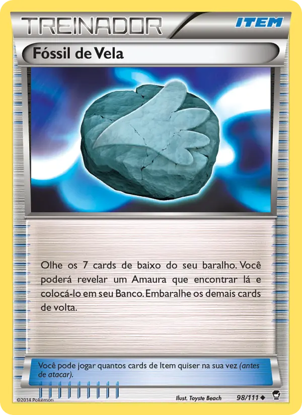 Carta Fóssil de Vela, número 98/111 da coleção Punhos Furiosos