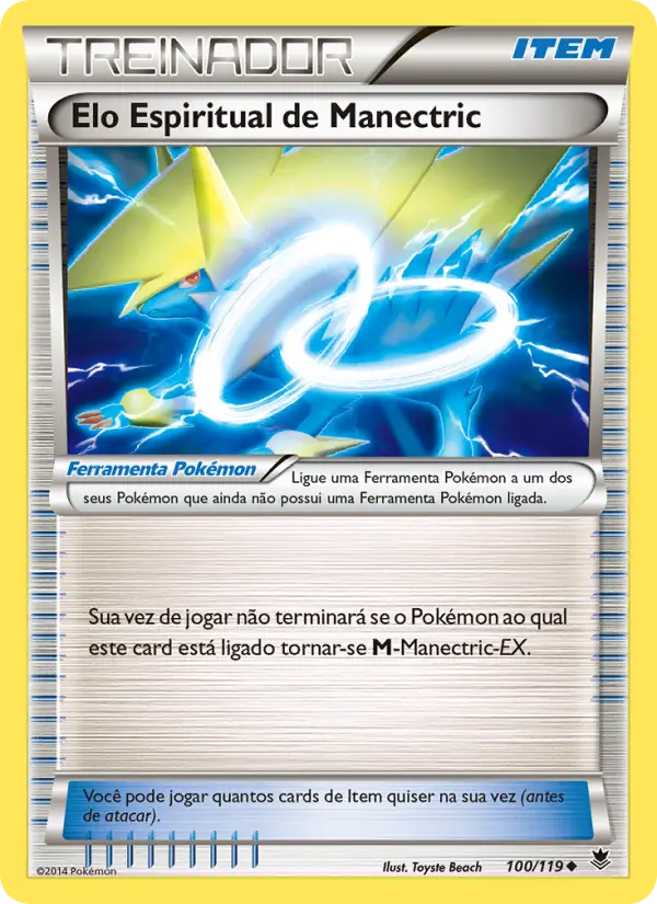Carta Elo Espiritual de Manectric, número 100/119 da coleção Força Fantasma