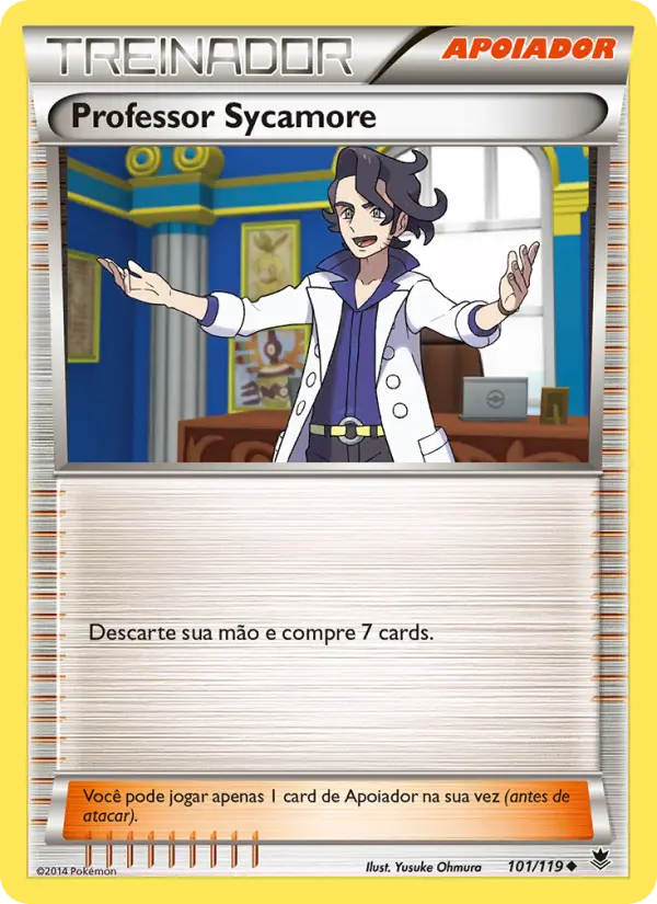 Carta Professor Sycamore, número 101/119 da coleção Força Fantasma