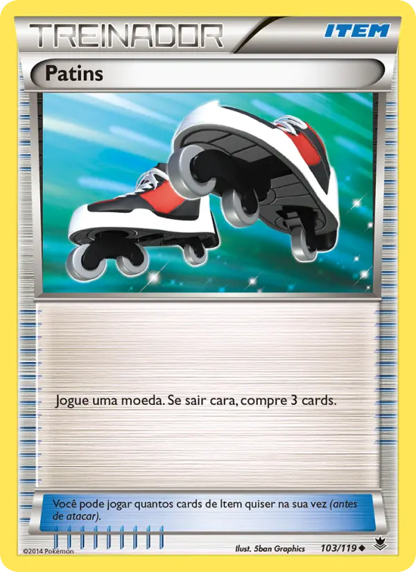 Carta Patins, número 103/119 da coleção Força Fantasma