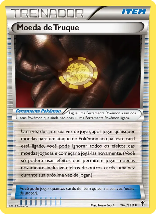 Carta Moeda de Truque, número 108/119 da coleção Força Fantasma