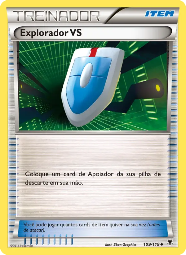 Carta Explorador VS, número 109/119 da coleção Força Fantasma
