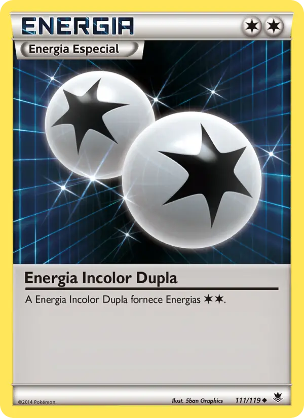 Carta Energia Incolor Dupla, número 111/119 da coleção Força Fantasma