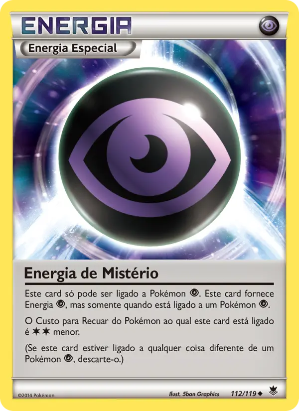 Carta Energia de Mistério, número 112/119 da coleção Força Fantasma