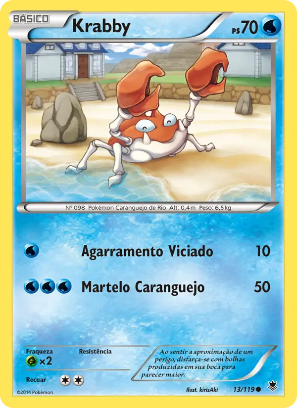 Carta Krabby, número 13/119 da coleção Força Fantasma