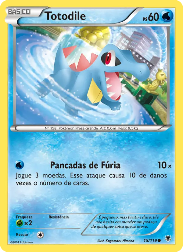 Carta Totodile, número 15/119 da coleção Força Fantasma