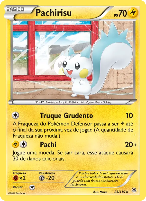 Carta Pachirisu, número 25/119 da coleção Força Fantasma