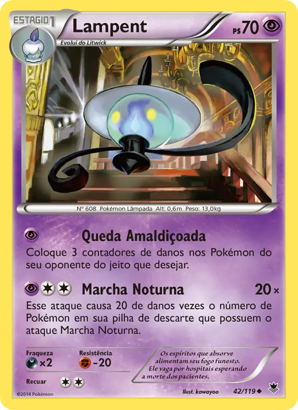 Carta Lampent, número 42/119 da coleção Força Fantasma