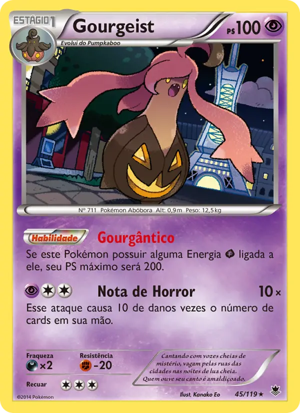 Carta Gourgeist, número 45/119 da coleção Força Fantasma