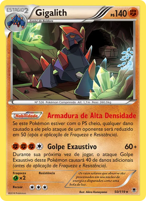 Carta Gigalith, número 50/119 da coleção Força Fantasma
