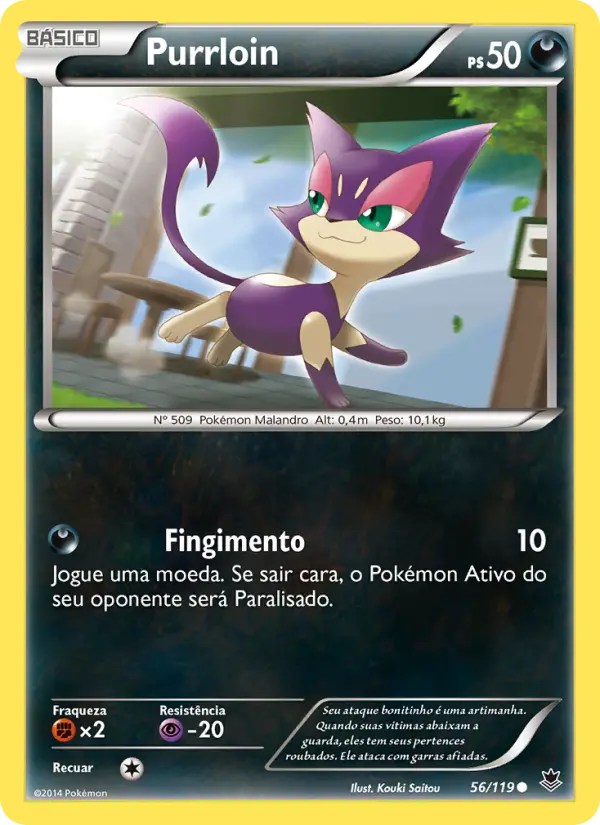 Carta Purrloin, número 56/119 da coleção Força Fantasma