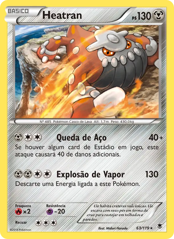 Carta Heatran, número 63/119 da coleção Força Fantasma