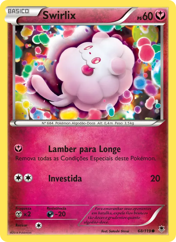 Carta Swirlix, número 68/119 da coleção Força Fantasma