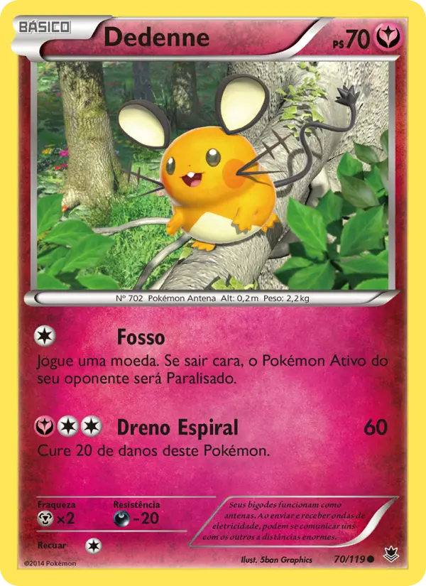 Carta Dedenne, número 70/119 da coleção Força Fantasma