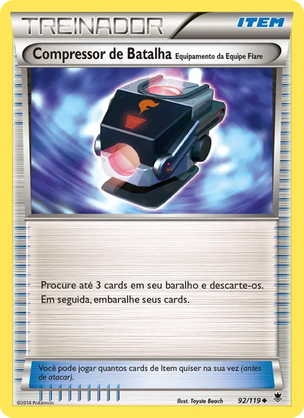 Carta Compressor de Batalha – Equipamento da Equipe Flare, número 92/119 da coleção Força Fantasma