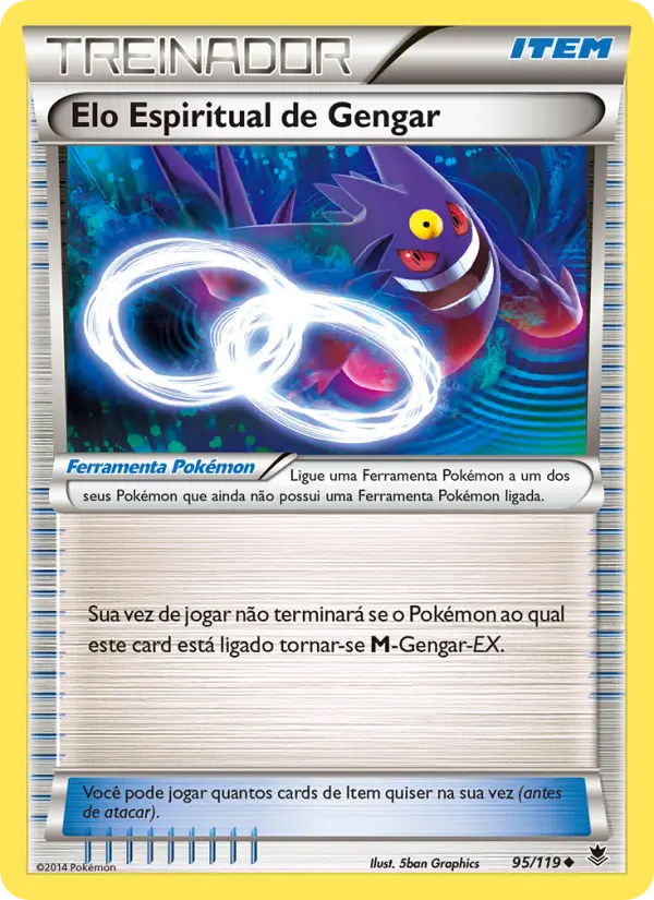 Carta Elo Espiritual de Gengar, número 95/119 da coleção Força Fantasma