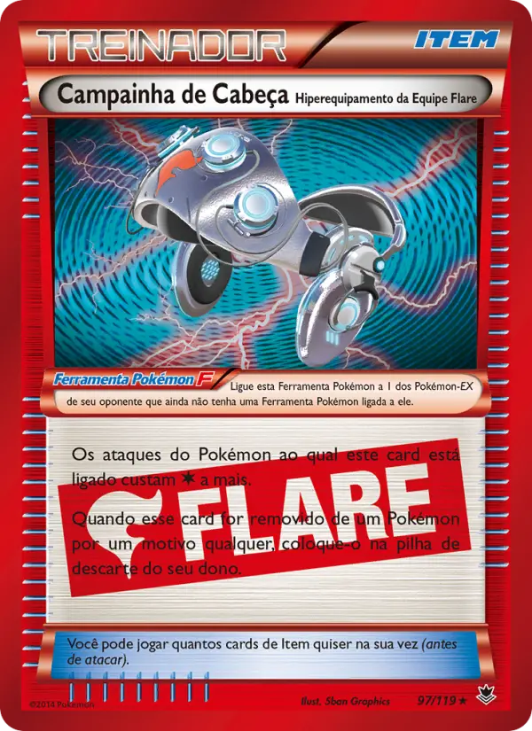 Carta Campainha de Cabeça – Hiperequipamento da Equipe Flare, número 97/119 da coleção Força Fantasma