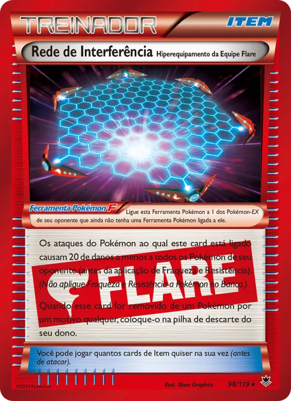 Carta Rede de Interferência – Hiperequipamento da Equipe Flare, número 98/119 da coleção Força Fantasma