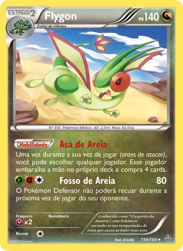Carta Flygon, número 110/160 da coleção Conflito Primitivo