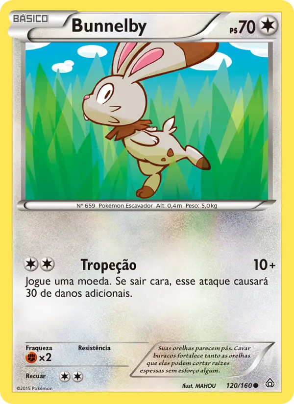 Carta Bunnelby, número 120/160 da coleção Conflito Primitivo