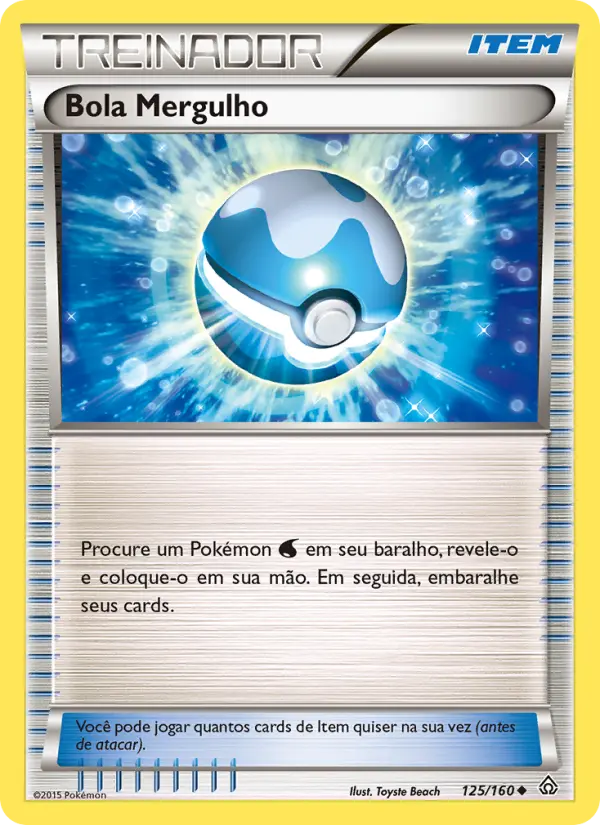 Carta Bola Mergulho, número 125/160 da coleção Conflito Primitivo