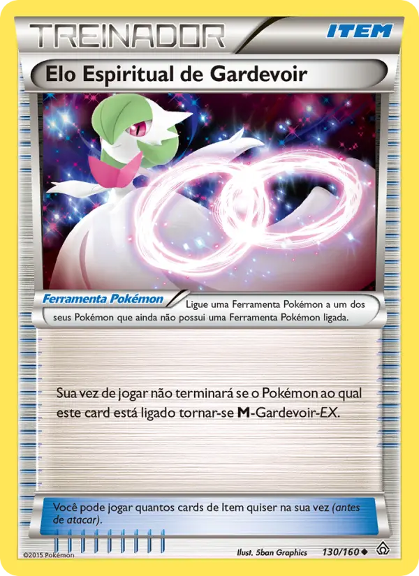 Carta Elo Espiritual de Gardevoir, número 130/160 da coleção Conflito Primitivo