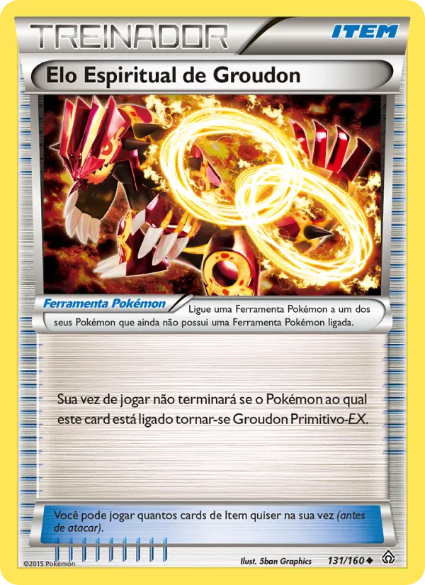 Carta Elo Espiritual de Groudon, número 131/160 da coleção Conflito Primitivo