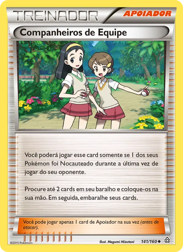 Carta Companheiros de Equipe, número 141/160 da coleção Conflito Primitivo