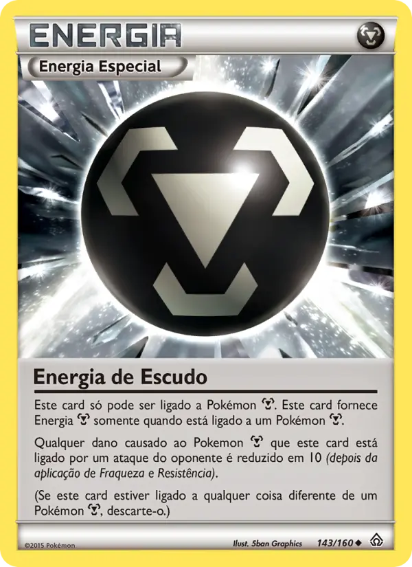 Carta Energia de Escudo, número 143/160 da coleção Conflito Primitivo
