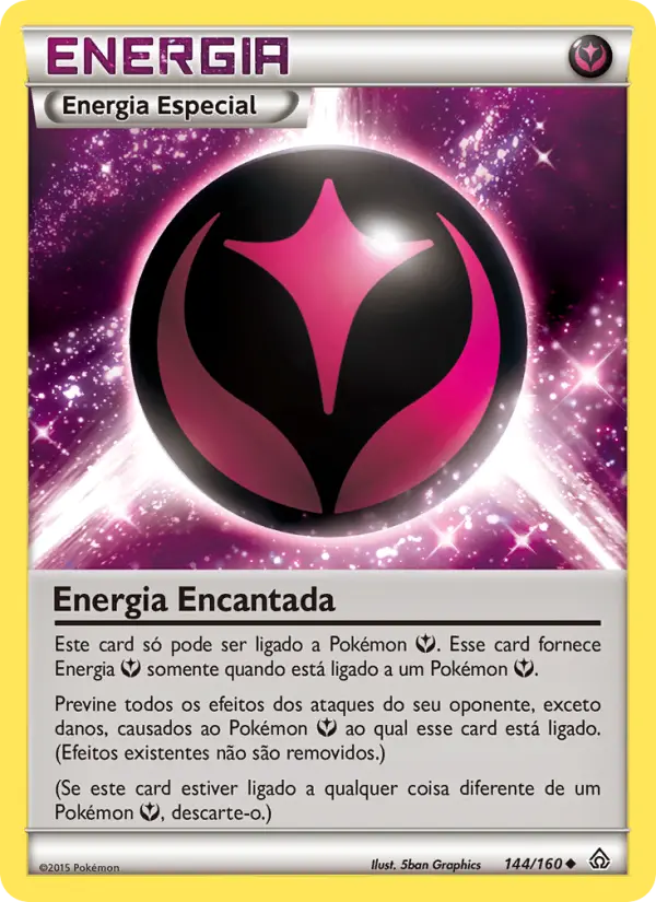Carta Energia Encantada, número 144/160 da coleção Conflito Primitivo
