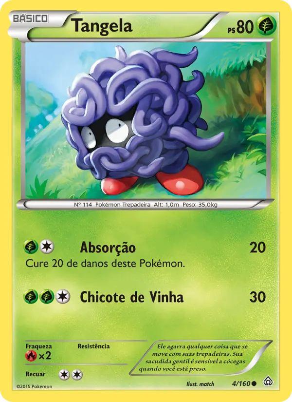 Carta Tangela, número 4/160 da coleção Conflito Primitivo