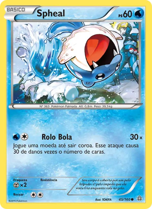 Carta Spheal, número 45/160 da coleção Conflito Primitivo