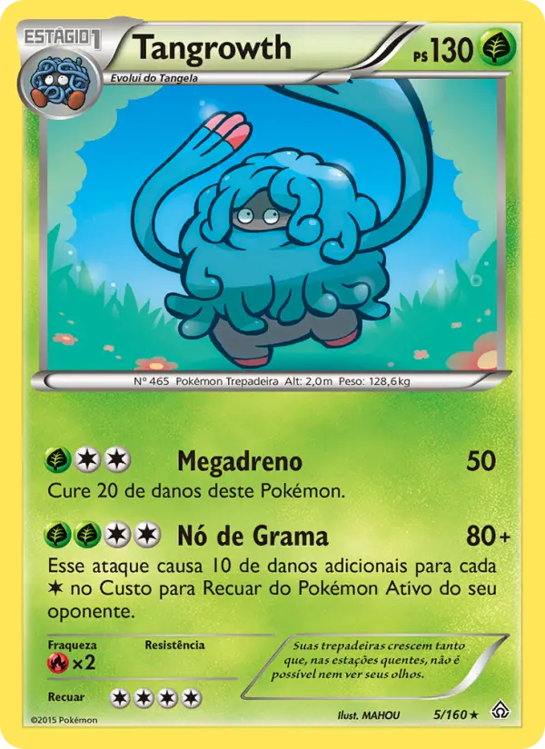 Carta Tangrowth, número 5/160 da coleção Conflito Primitivo