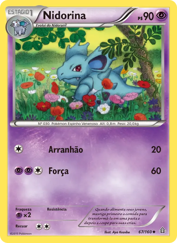 Carta Nidorina, número 67/160 da coleção Conflito Primitivo
