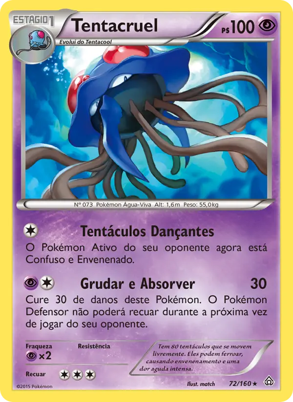 Carta Tentacruel, número 72/160 da coleção Conflito Primitivo