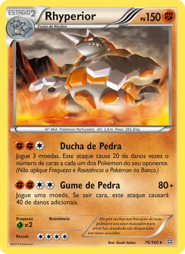 Carta Rhyperior, número 76/160 da coleção Conflito Primitivo